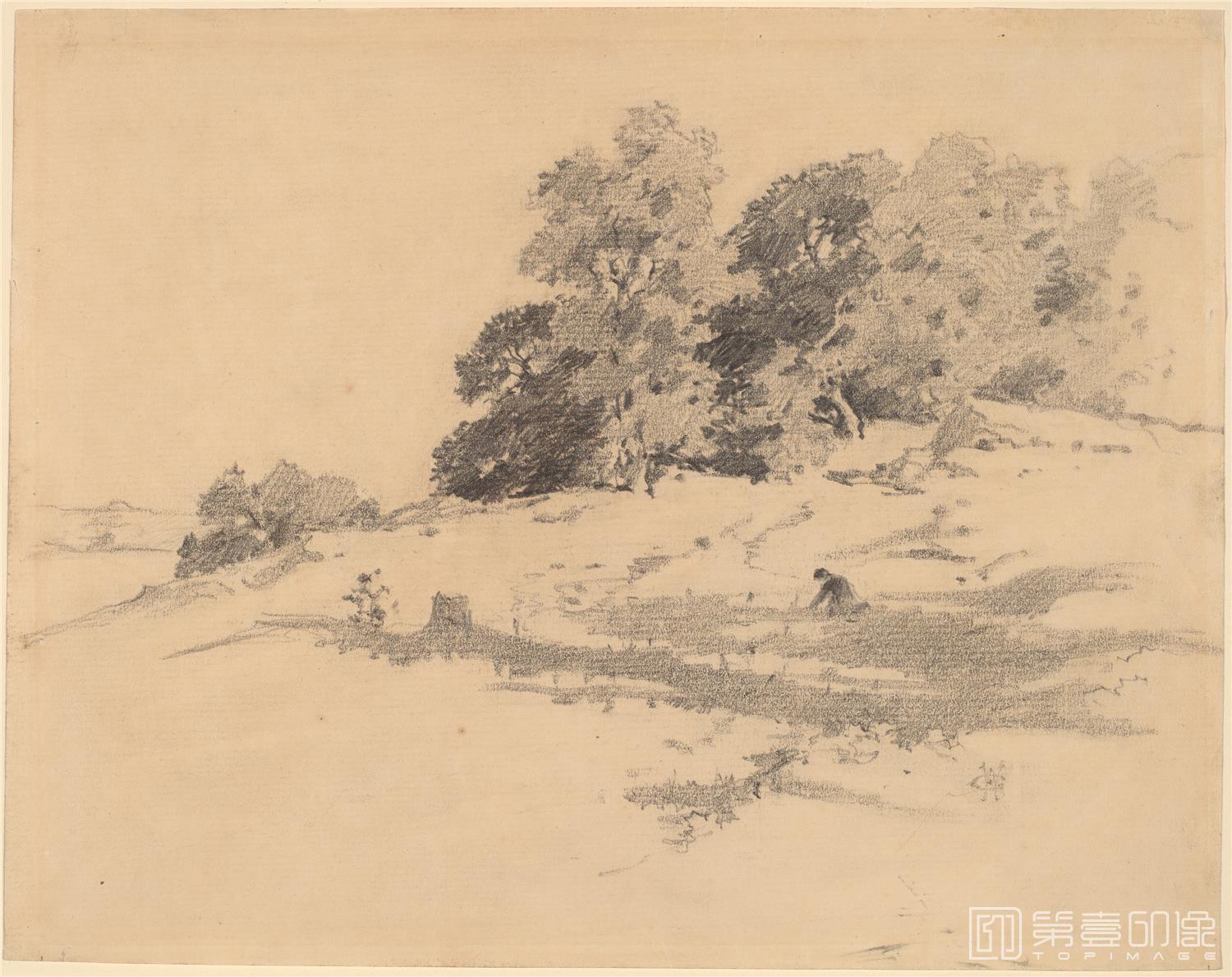 水彩画-美国华盛顿国立美术馆素描藏画-3715