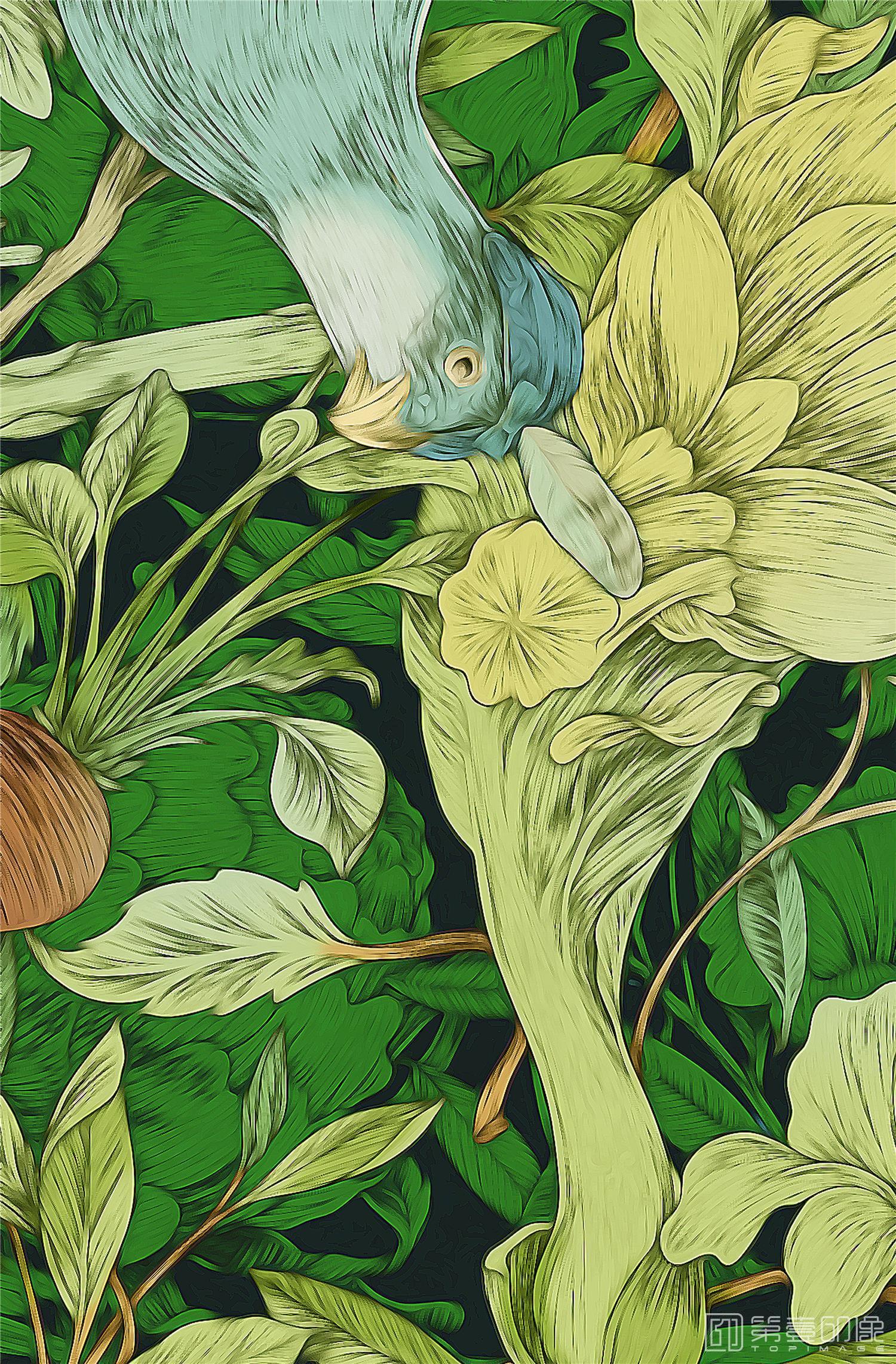 水彩画-热带植物油画-01