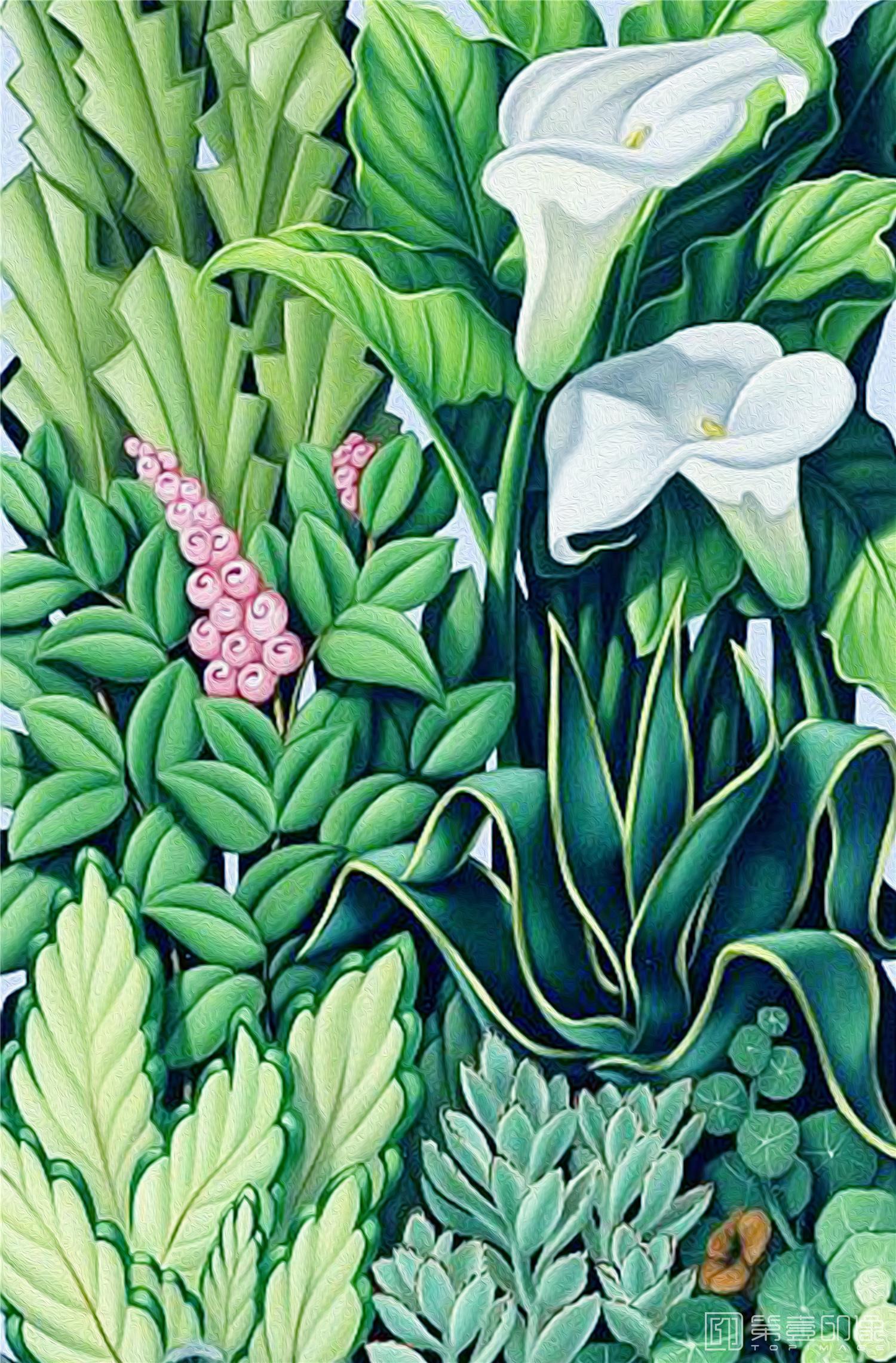 水彩画-热带植物油画-04