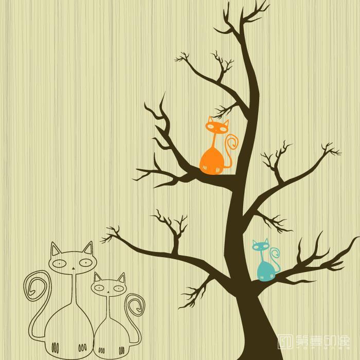 手绘-卡通手绘小猫图集-16