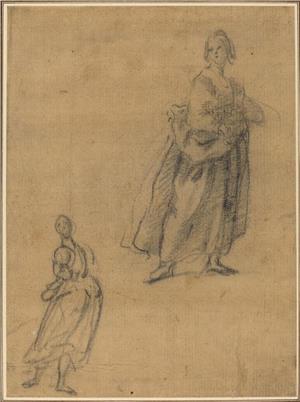 寒山拾得图-罗聘-国画作品-第壹印像