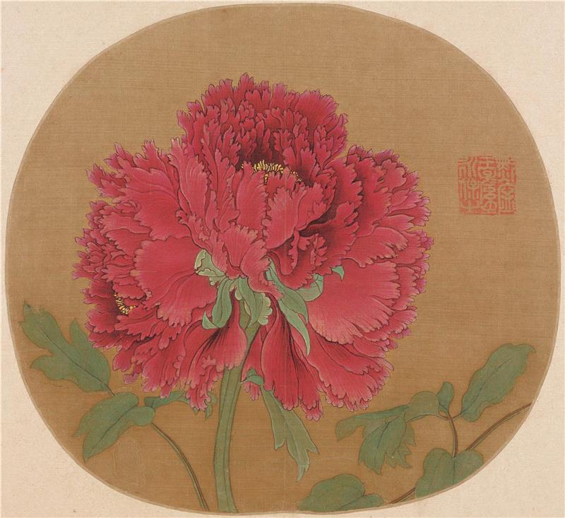 牡丹图页HD-24.8x22-未知-国画作品-第壹印像
