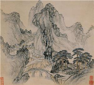 中国-国画-明-张复-潇湘八景八开-004-40x36cm