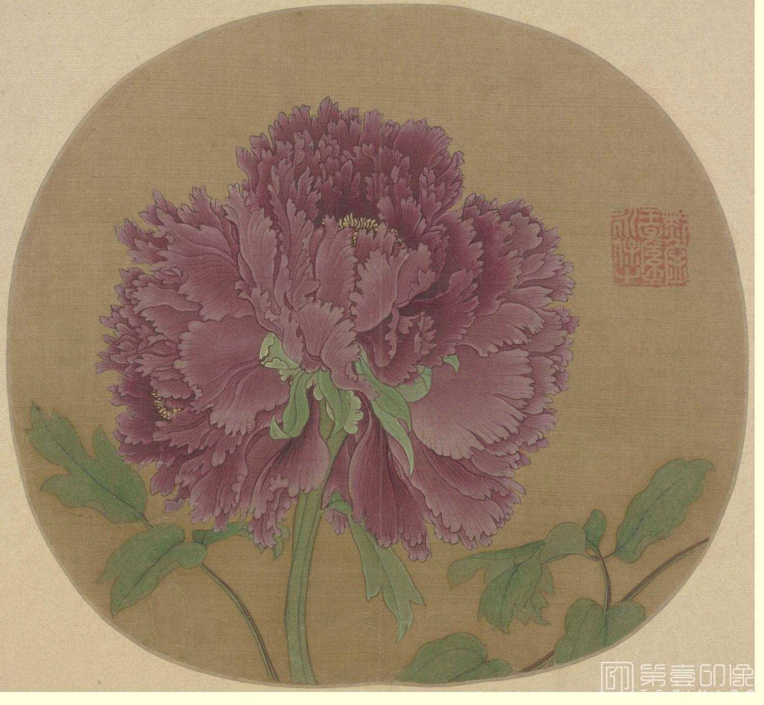 牡丹图页HD-24.8x22-未知-国画作品-第壹印像