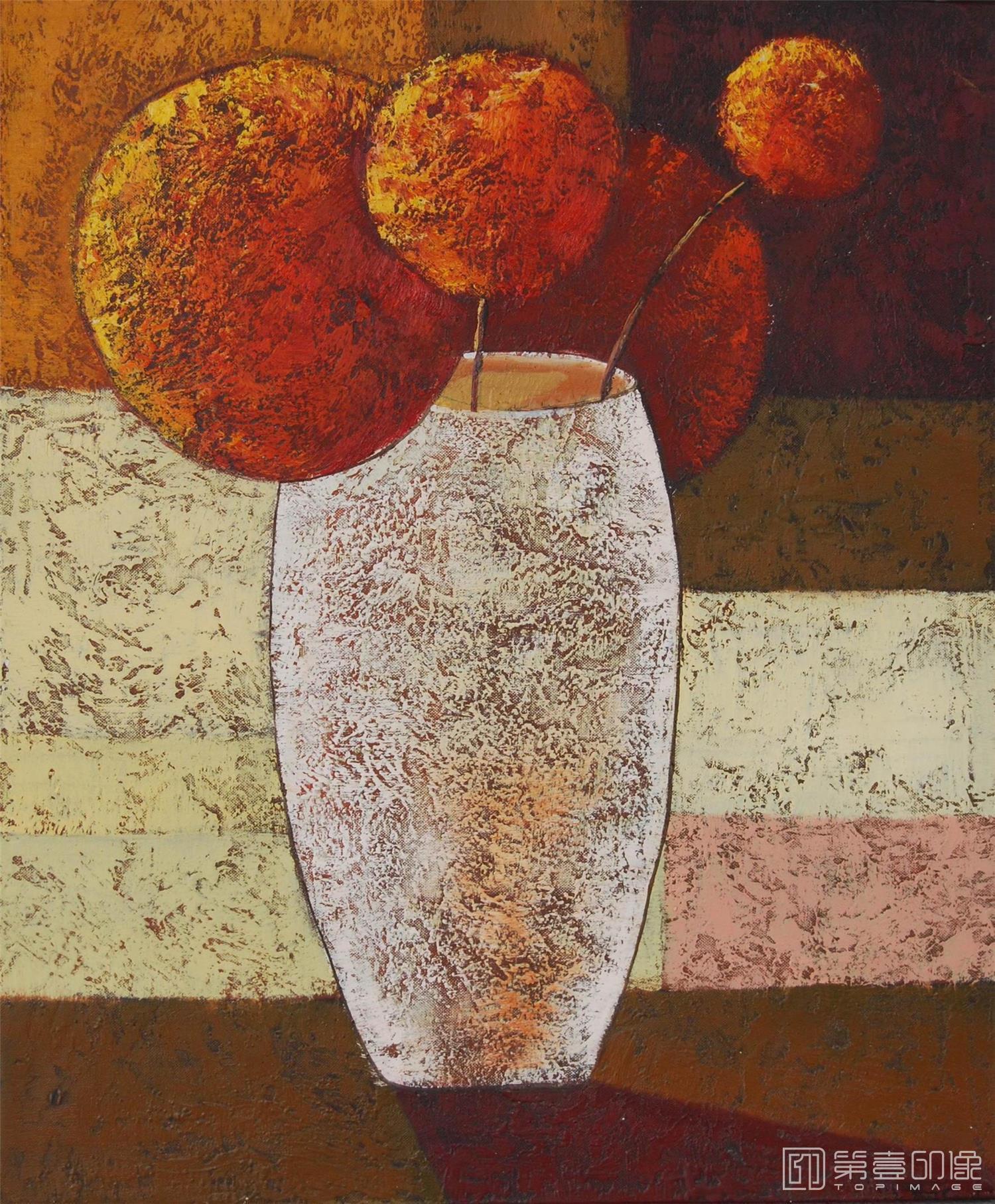 #油彩画 抽象静物画 額装作品 center