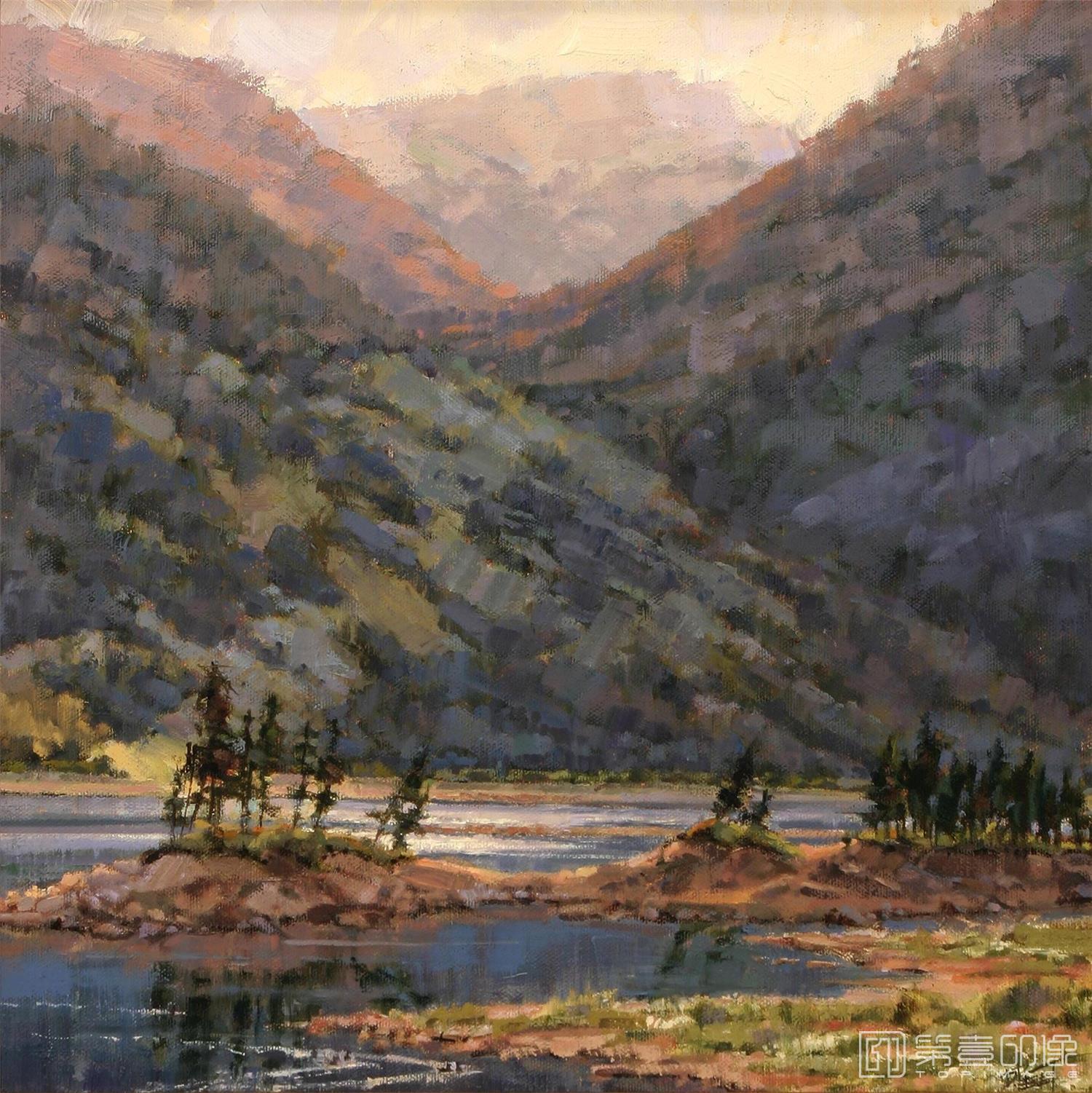 絵】☆ 油画 東南アジア河岸風景図 ☆作家物純手描き 真作保証西洋書画